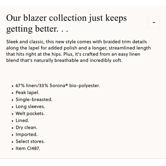 J.CREW Alexandra Blazer in Stretch Linen Blend Size 6 Black NEW Classic CI487 - Picture 13 of 15